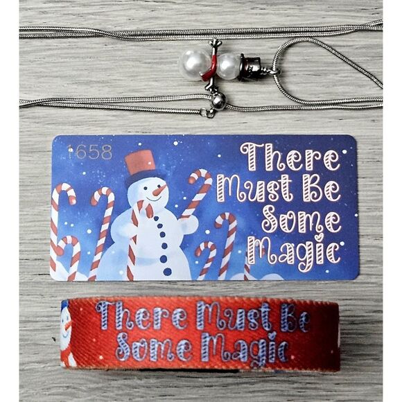ZOX "THERE MUST BE SOME MAGIC" #1658 ADVENT DAY 10 SNOWMAN NECKLACE & WRISTBAND - Picture 5 of 16